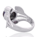 Hot Selling Pearl With Amethyst Gemstone 925 Sterling Silver Ring Jewelry